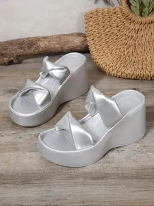 Women's Fashionable Solid Color Wedge Sandals, Casual Comfortable Wedge Sandals for Summer, Female All-match Sandals for Daily Wear, Casual Trendy Sandals