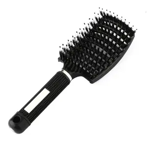 Women’s Anti-Knot Detangling Hair Brush - Nylon Bristle Scalp Massage Comb, Portable Hair Styling Teaser Brush For Smooth Frizz-Free Hair, Perfect For Daily Hair Care & Salon Styling Use