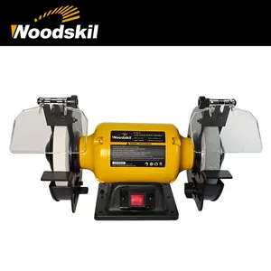 Woodskil 6 inch 1/3HP Low Speed Bench Grinder, 1750RPM Table Grinder for knife, TDS-150S