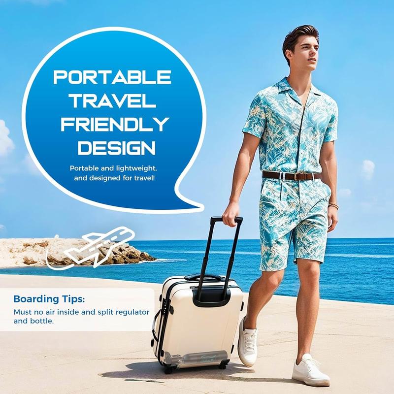 Mini scuba tank with Sub mask, 0.5L Diving Tank with Full face Mask Underwater Breath System Lung Tank DOT Certified Pony Bottle for Snorkeling,Suitable for various scenarios such as beach snorkeling and pool parties.