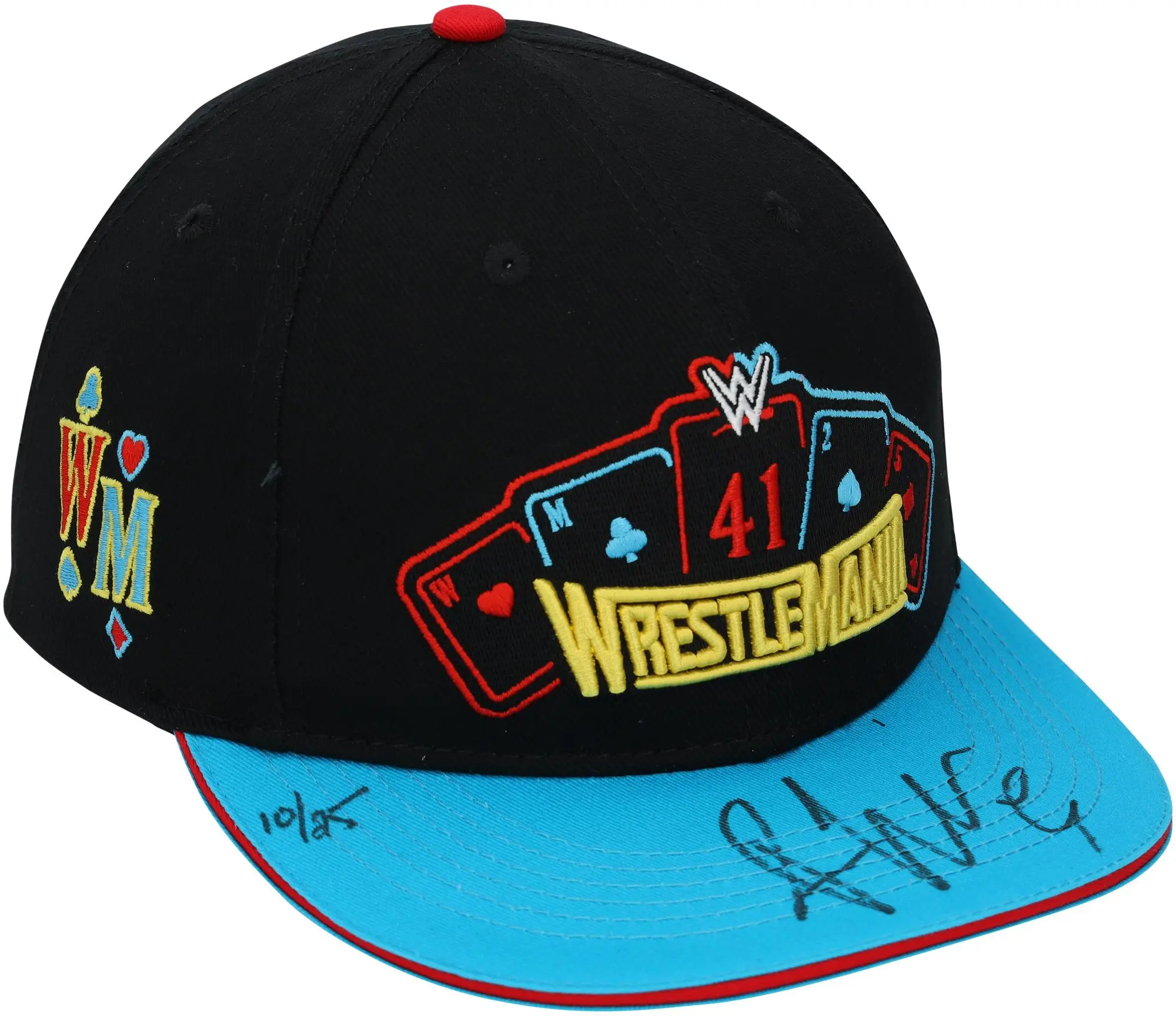 Rhea Ripley WWE Autographed WrestleMania 41 Blue Brim Snapback Cap - Limited Edition of 25 - Fanatics Authentic Certified