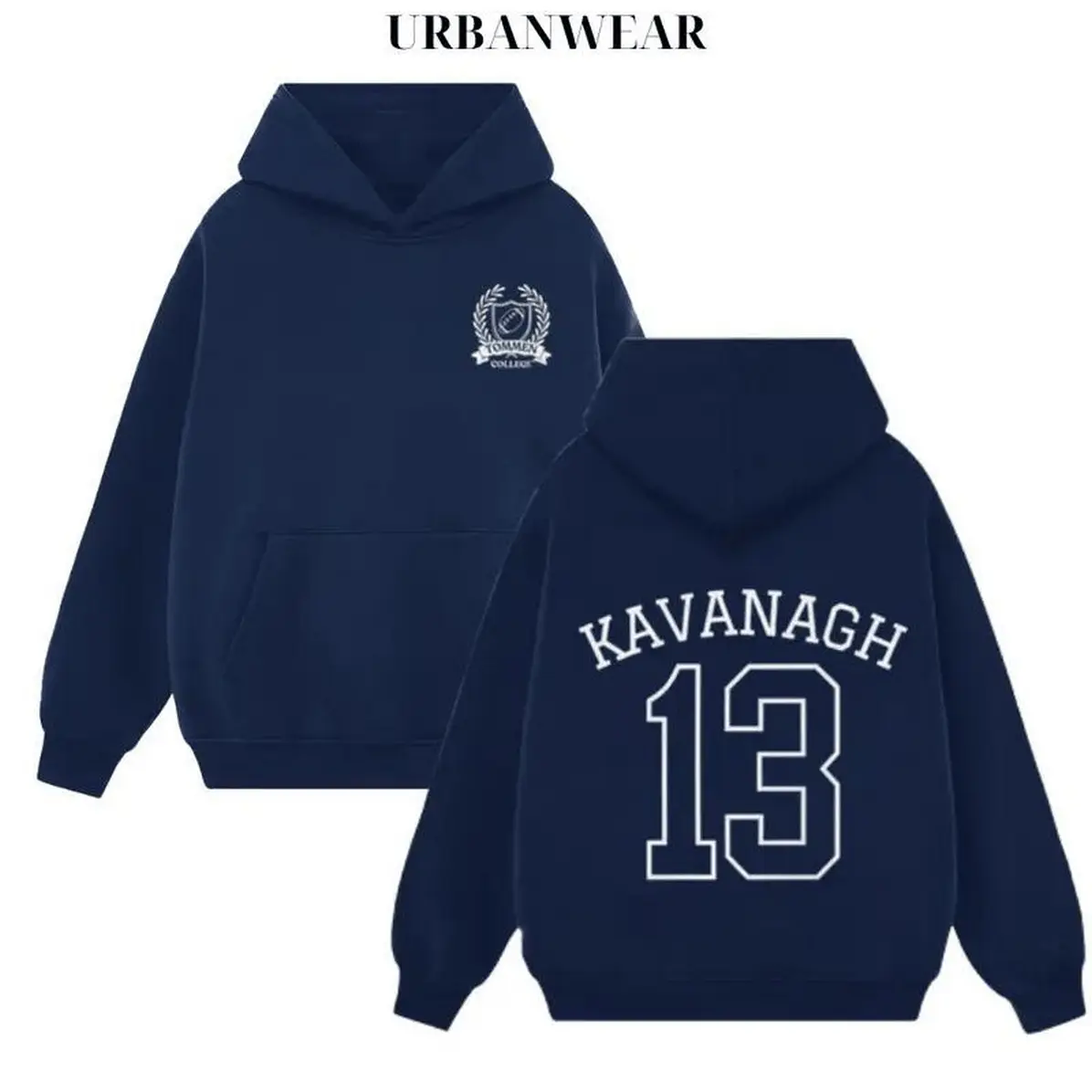 Women's Tommen Johnny Kavanagh-Lynch 13 Graphic Pullover Hoodie - Soft Cotton-Polyester Light Fabric, Vintage Street Style Print, Round Neck Mom Fashion Apparel Top, Stylish Novelty Casual Unisex Urban Sweater
