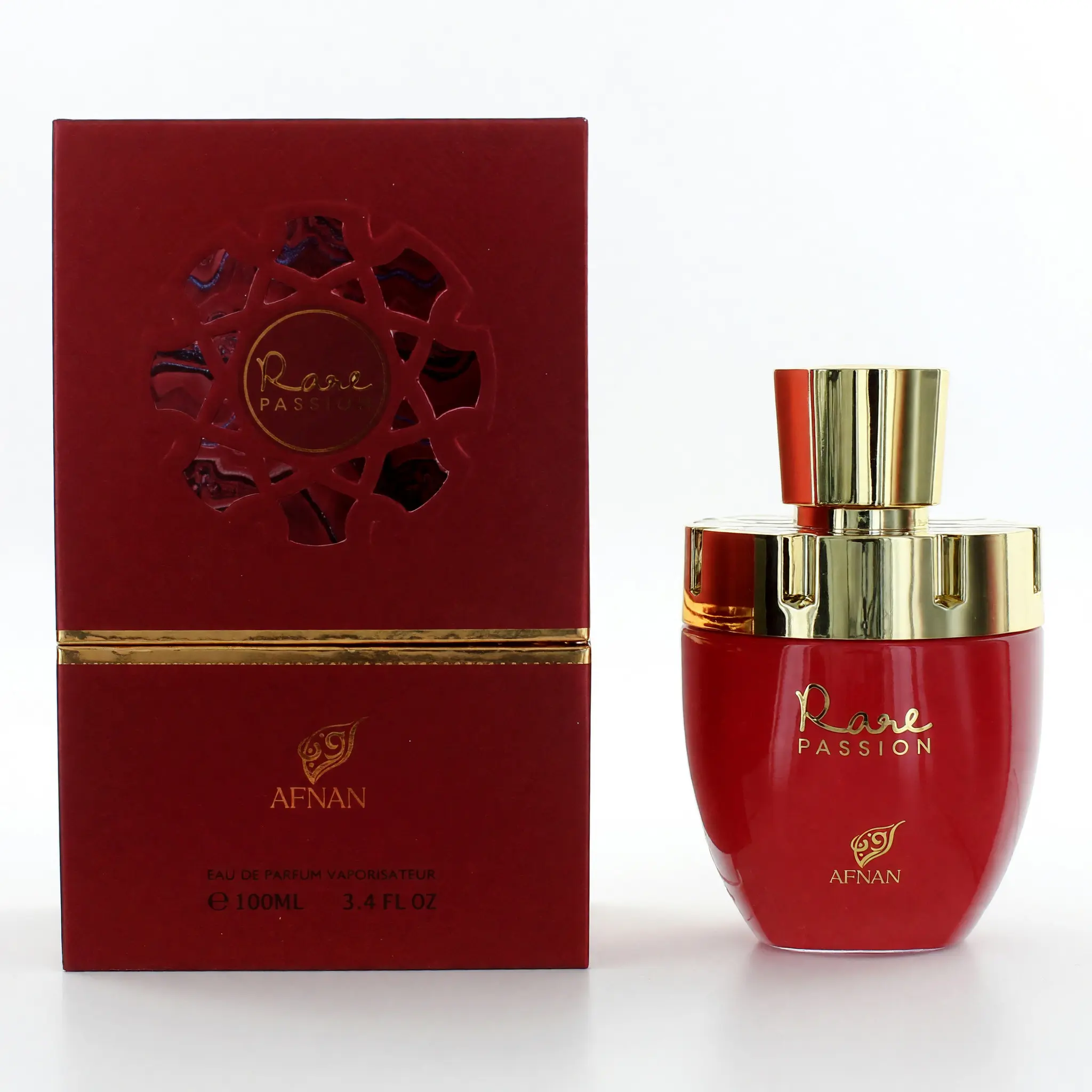 Rare Passion by Afnan - 3.4 fl oz Citrus Scented Orange Musk Rose Eau de Parfum Spray Bottle for Women, Women's Fragrance EDP Bottle