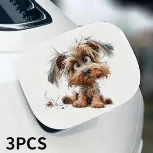 Cute Cartoon Dog Pattern Car Sticker, Waterproof Car Bumper Sticker, Car Exterior Decoration Accessories for Car Triangle Window Rear Bumper