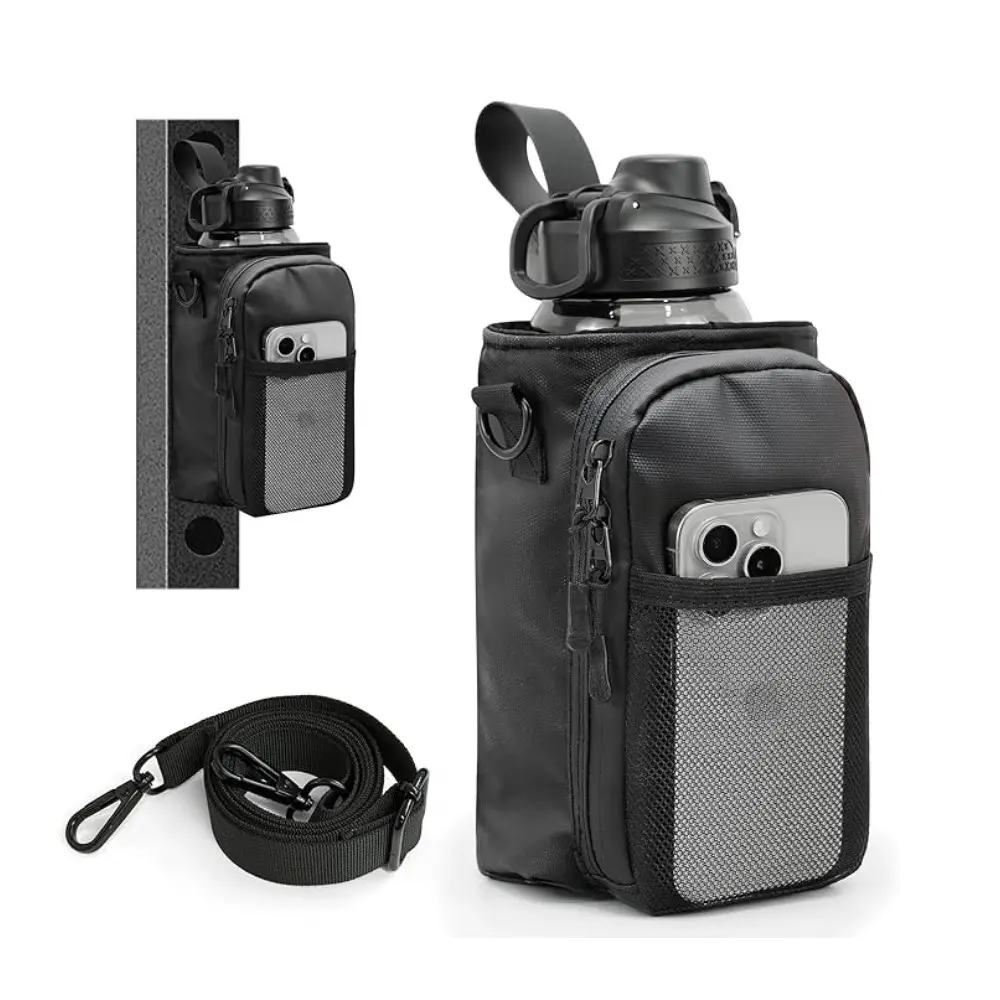 Magnetic Gym Bag for Men and Women – Sling Bottle with Magnetic Attachment | Water Bottle Holder, Gym Pouch, Multifunctional Crossbody Shoulder Bag for Travel, Sports, Work, Fitness Bags Crossbody
