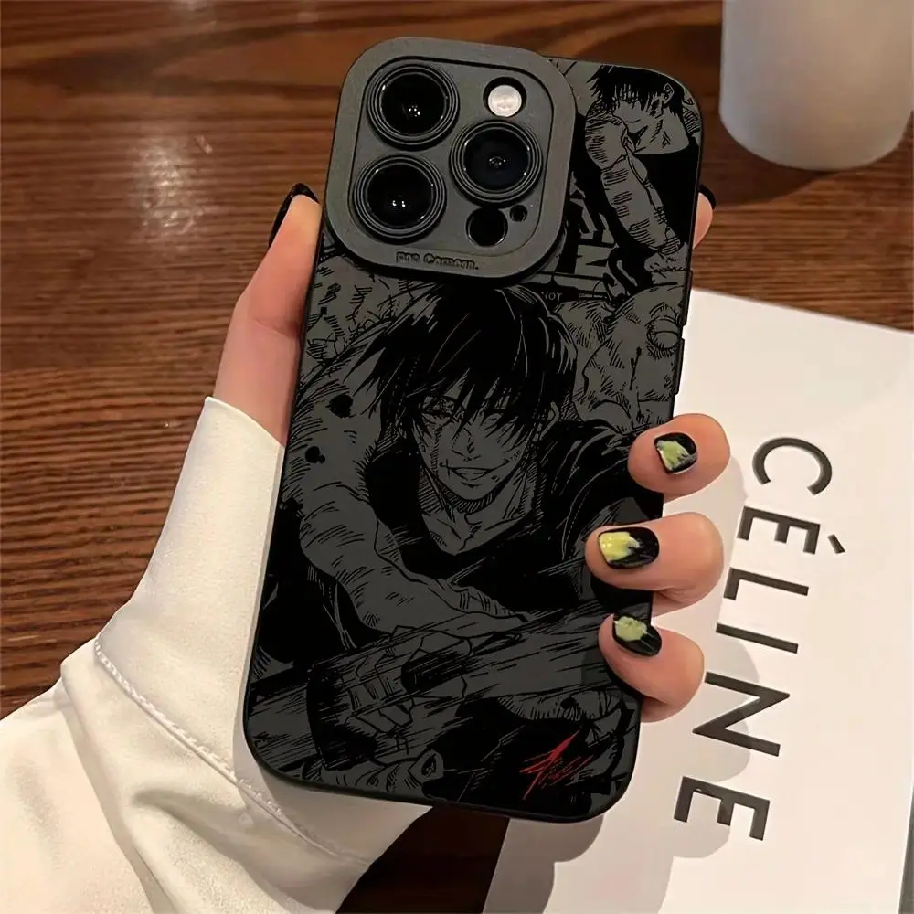 Anime Fushiguro Toji Smartphone Case - Soft TPU Shockproof Durable Protection Accessory for iPhone 17, 16, 15, 14, 13, 12, 11 Pro Max Plus Devices, Accessories