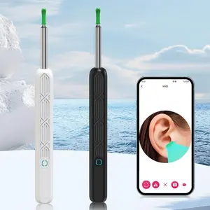 Earwax Removal Tool Kit with Camera, Portable 360° Wide-Angle Ear Cleaner, Ear Cleaning Kit, Waterproof Endoscope, Compatible with iPhone & Android