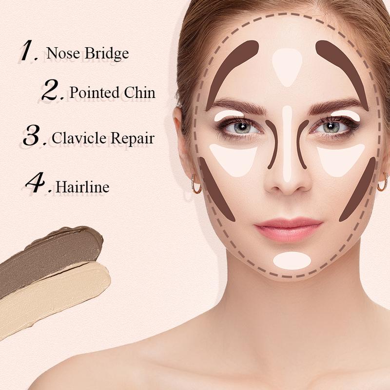 SWESTH High Highlighter Stick & Contour Duo - Dual-Ended Highlighter Liquid & Contouring Liquid for Face Shaping, Makeup, Cosmetic, Bronzer, Long-Lasting, for All Skin Tones, Multicolor, Summer Turn-up, 10g - Flawless