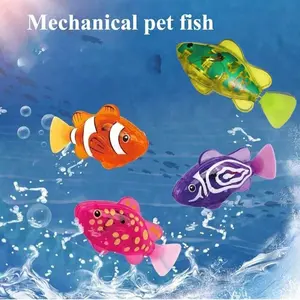 Kids Electronic Fish Swimming Pool Toy, Pet Toy, Swim Robot Fish with LED Light, Sensory Water Bath Toy for Children, Gifts, 1/4/6 Pieces