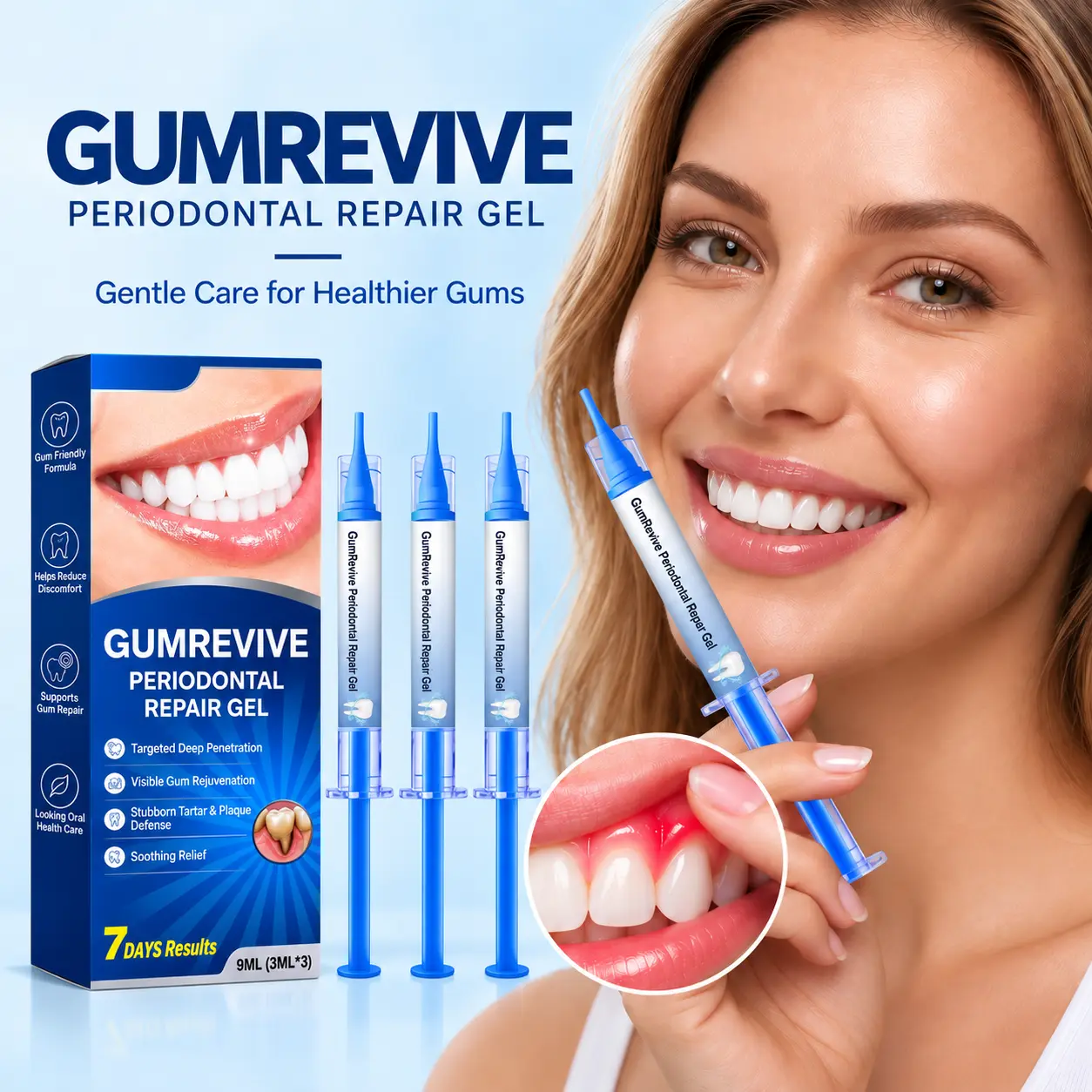 Gum Repair Gel for Teeth & Gums – Helps Clean Tooth Stains, Soothe & Protect Gums, Freshen Breath, Daily Oral Care