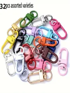 Random Color Lobster Clasp, Fashionable Keychain Clasp, DIY Jewelry Making Accessories for Women & Men, Trendy All-match & Exquisite Jewelry for Birthday Gift