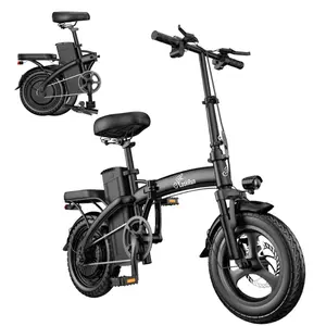 LookRun Adult electric folding bicycle, equipped with a 650W motor, 5-level suspension system, 48V 15Ah battery, maximum speed of 20 mph, range of 28 miles / 50 miles hybrid bike