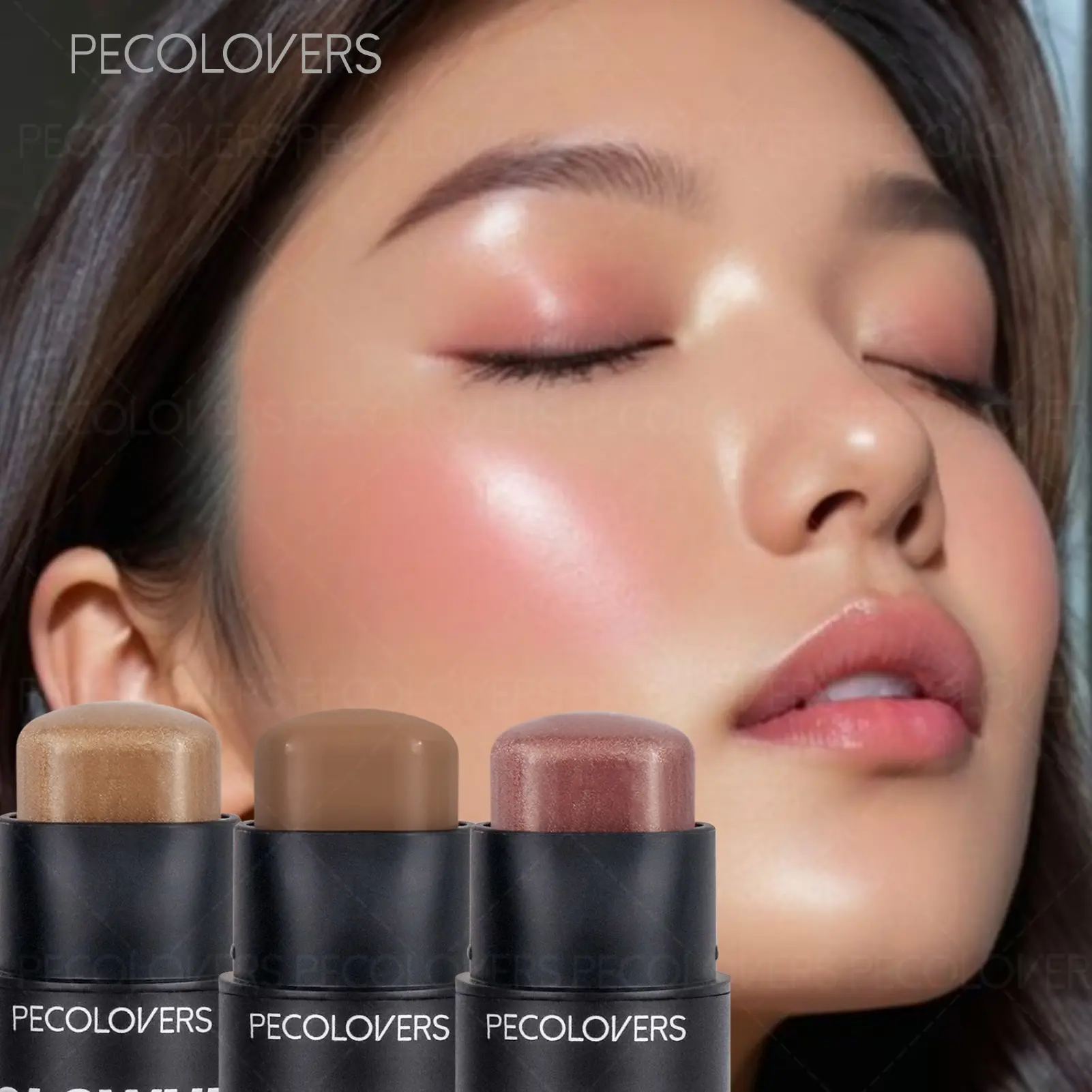 3PCS 3 in 1 Blush Contour Highlighter Stick MFace Corrector Hide Blemish Dark Eye Circle Contour Stick Face Makeup Primer Pen Cosmetics  Set Makeup Set Kit