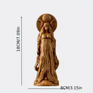 Goddess Theme Resin Crafted Selene Statue - Religious Deity Figurine, Indoor/Outdoor Altar Decoration, Home Ornament