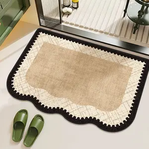 Bathroom Mat, High Density Fiber, Fast Drying Non-Slip, Anti-Mold, Ideal for Bathrooms, Kitchens, Balconies, Doormat, Bathroom Floor Mat