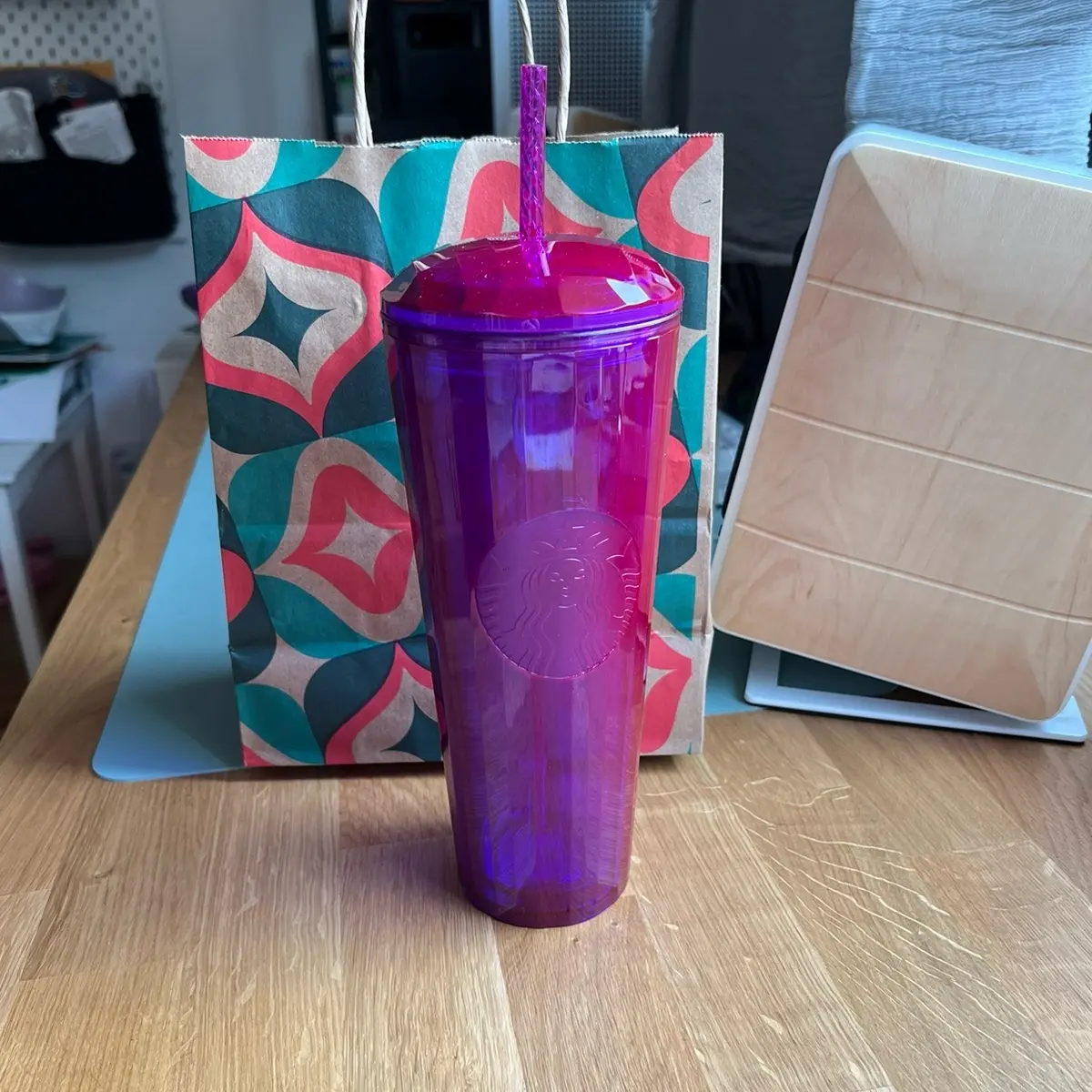 Starbucks Purple Kaleidoscope Domed 24oz Cold Cup 2021