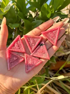 1PC Natural Rhodonite Evil Eyes Hand carving, Double Sided Reflection Strong Light, Home Decoration, Crystal Heal, Reiki Heal