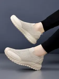 Men's Lightweight Breathable Casual Shoes Sneaker, Soft Comfortable Anti-Slip Wear-Resistant, High Elastic Shock Absorption, Simple Trendy Versatile