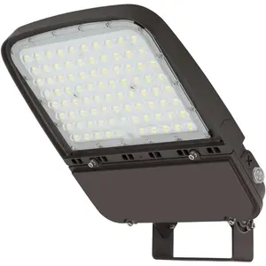 LED Parking Lot Light 240W/200W/150W Adjustable, 36000lm (150lm/W) 5000K 100-277V,  LED Shoebox Light with Dusk-to- Photocell, Trunnion Mount, ETL Listed