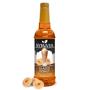Syruvia Glazed Donut Coffee Syrup, 25.4 fl oz – Premium Flavoring, Kosher and Gluten-Free, No Coloring. Perfect for Drinks, Sodas, Shakes & Desserts