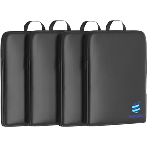 Ougrand high-capacity Compression travel organizers - Expandable Luggage Packing Organizers Compression Packing Cubes 4 Set for Carry-on Suitcases Travel Essentials Bags,Black