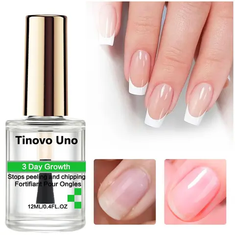 Tinovo Uno 3 Day Nail Growth Liquid, Fast Keratin Nail Hardener Strengthener, Nail Strengthening Serum for Repair Brittle Thin Nails, Manicure Care Tools