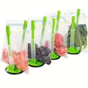 Kitchen Food Storage Bag Holder, 2pcs Portable Adjustable Food Preservation Bag Storage Rack, Kitchen Storage Organizer for Home Use