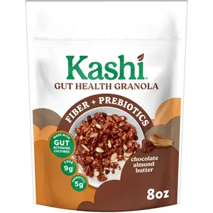 Kashi Gut Health Chocolate Almond Butter Granola, Prebiotics and High Fiber, Whole Grain, 8 oz