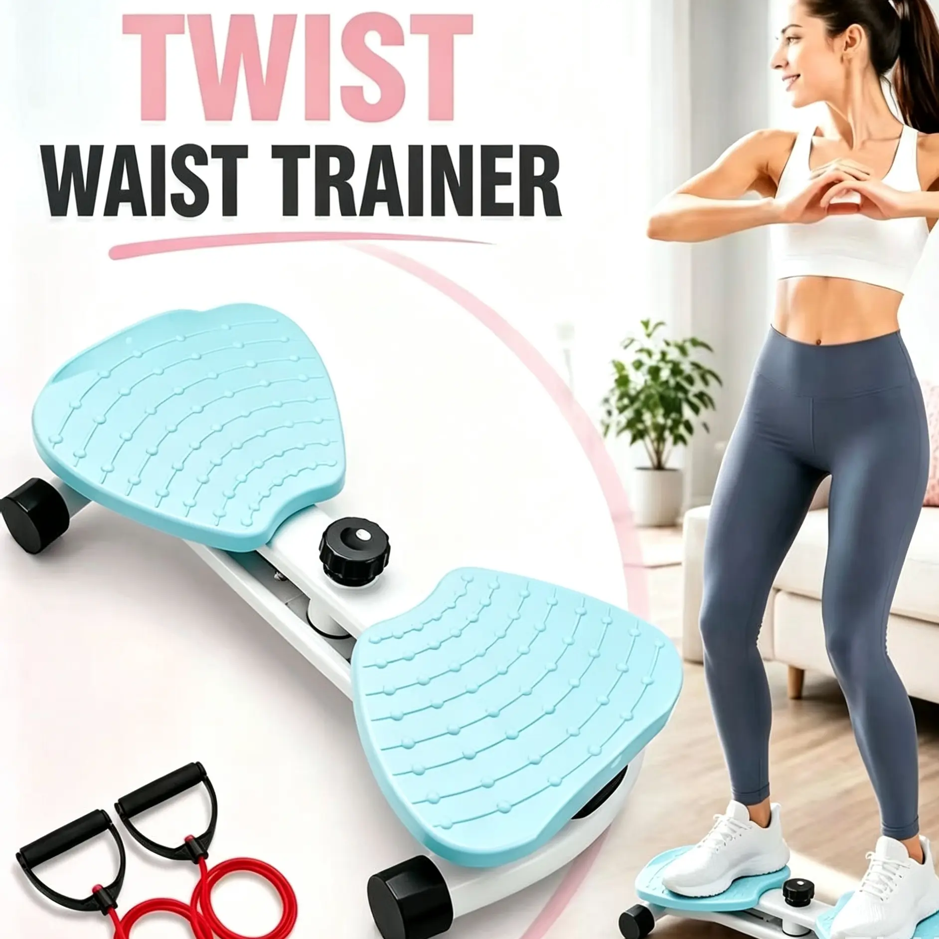 Twist Motion Training Platform with Adjustable Resistance Design, Portable Home Activity Equipment with Anti Slip Surface and Comfortable Texture for Daily Movement Experience