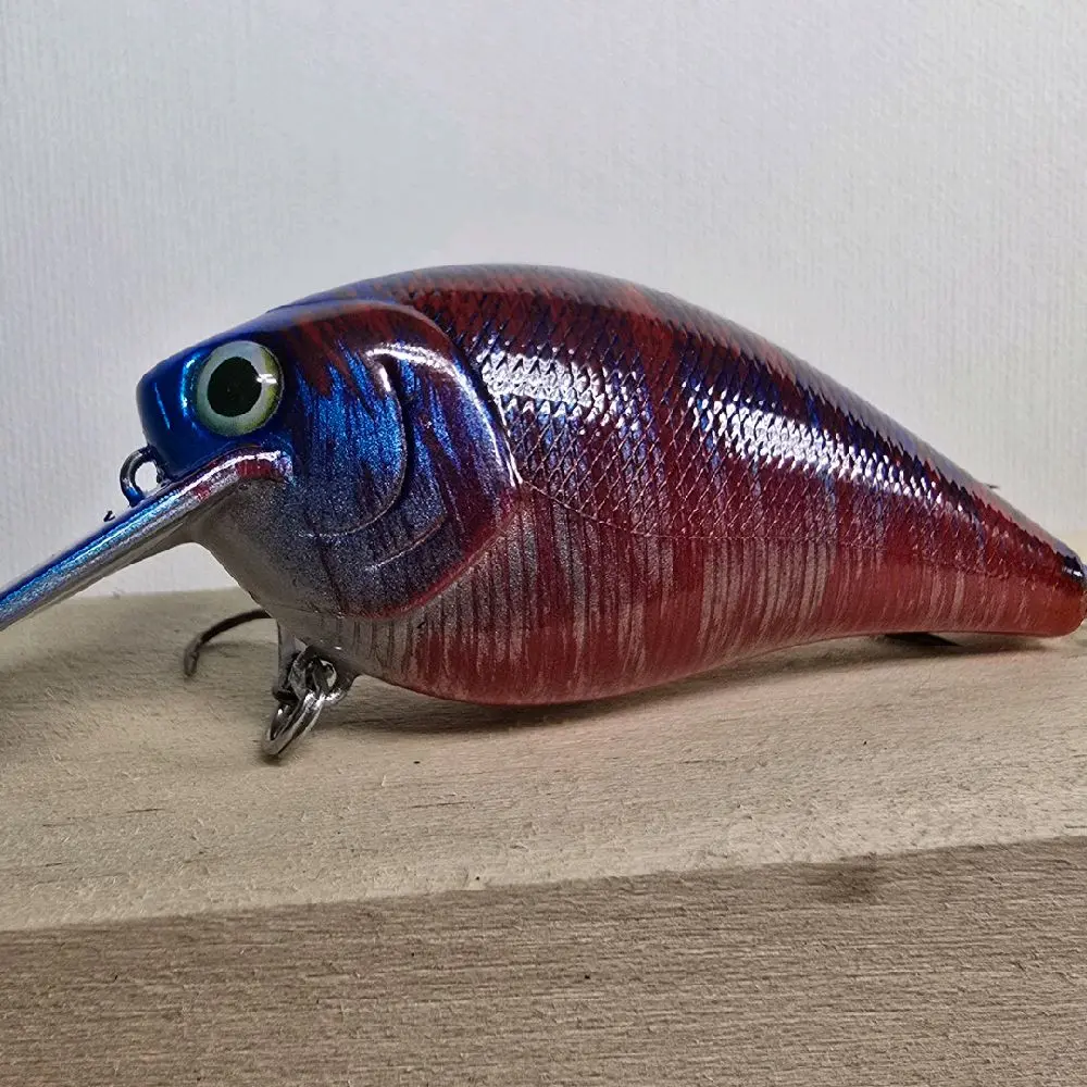 BloodShad Crankbait - Vibrant Red and Blue Design, Ideal for Fishing, Versatile Fishing Gear