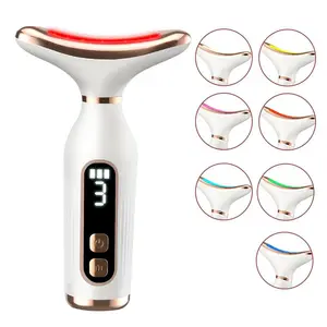 7-Color Galvanic Device — Red Light Therapy for Face and Neck, Facial Massager for Wrinkles and Double Chin, Vibrating