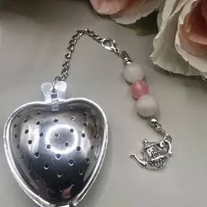 Crystal Tea Kit w/ Strainer & Charm Gift Set