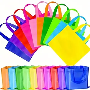 Non-woven Party Tote Bag, 10/20pcs Reusable Gift Bag, Tote Bag with Handle, Shopping Bag, Birthday Party Supplies, Party Favors, Variety Party Pack, Party Favors Assortment