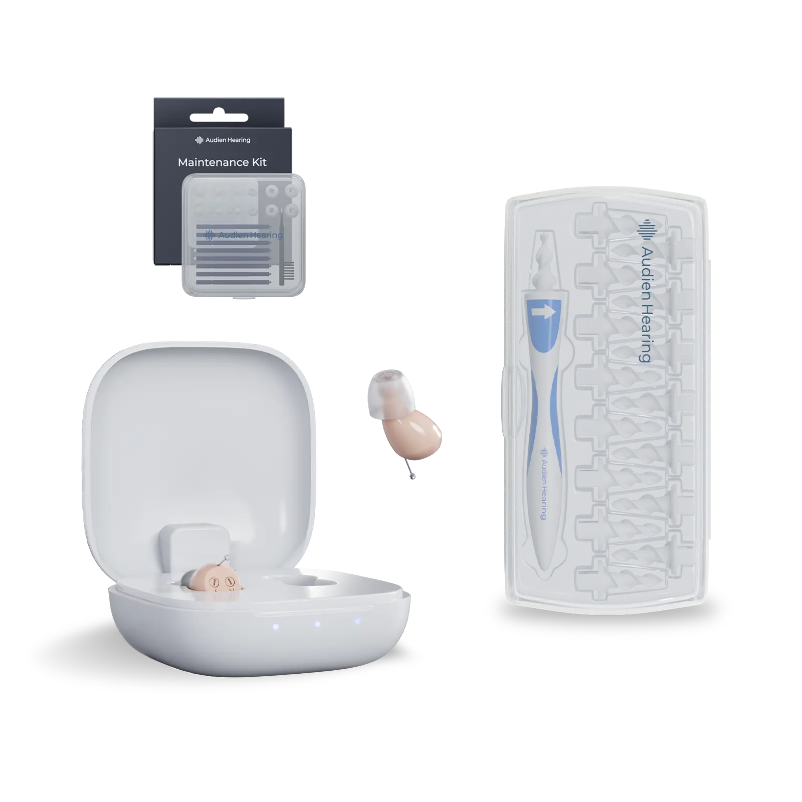 Audien Atom ONE Complete Care Bundle