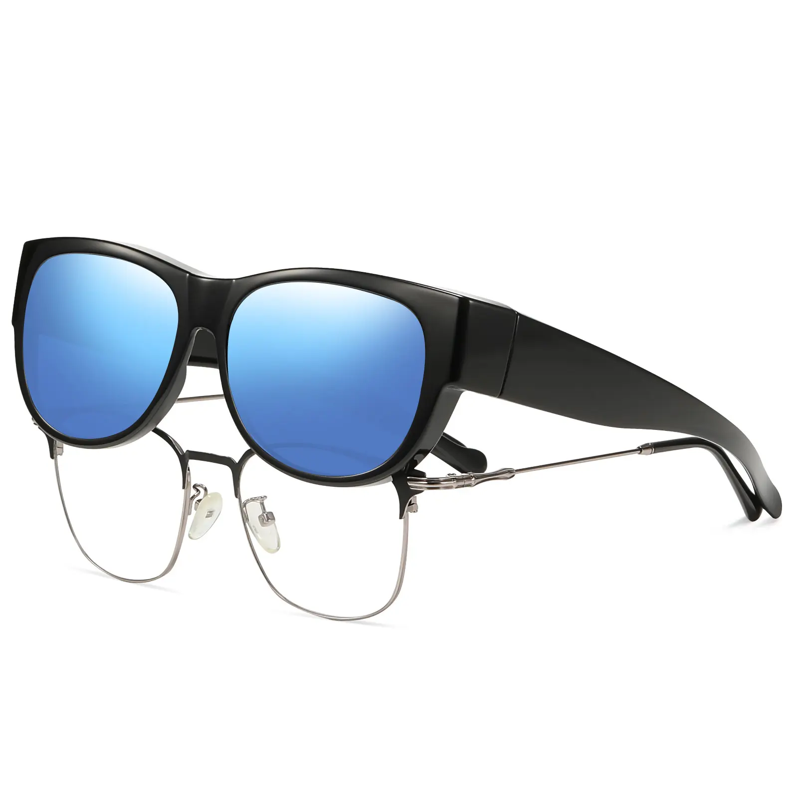 M Size Black Frame Blue Lens