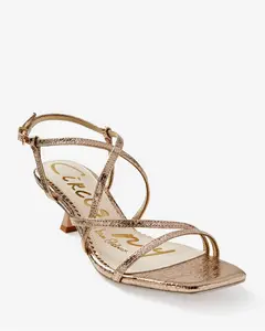 Circus by Sam Edelman Strappy Kitten Heel Gold