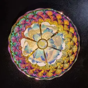 Iridescent Changcheng & Mountain Glow-in-the-Dark Artisan Porcelain Teacup