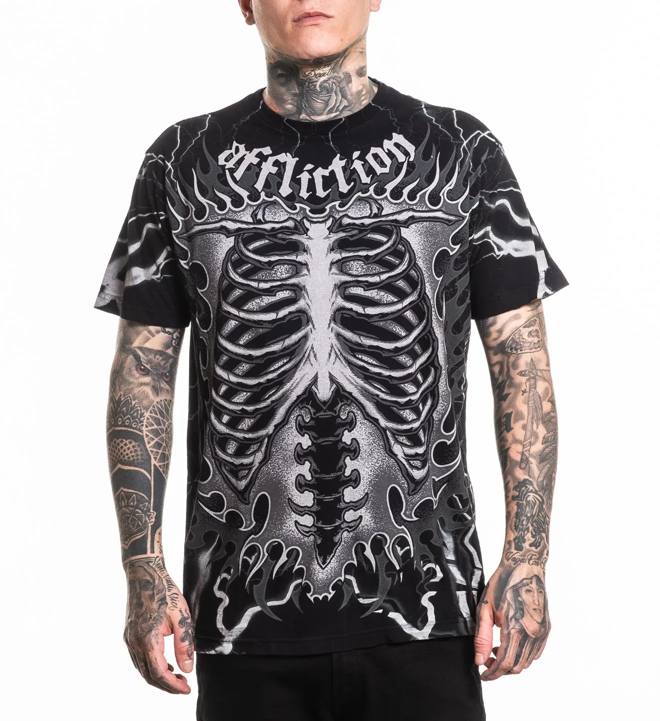 Affliction Men's T-shirt Melted Bone
