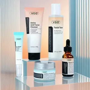VGO Skincare Five-Step Routine provides daily repair and hydration, improving skin condition with deep moisture for a radiant complexion