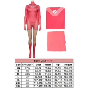 Women Cartoon Invincible Atom Eve Cosplay Fantasia Costume Disguise Adult Jumpsuit Bodysuit Cloak Outfit Halloween Carnival Suit