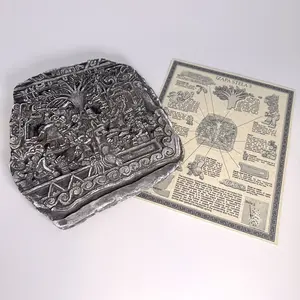 Izapa Stela 5 Tree of Life "Lehi Stone" Book of Mormon Desk Sculpture Latter Day Saint Meso American Home Decor