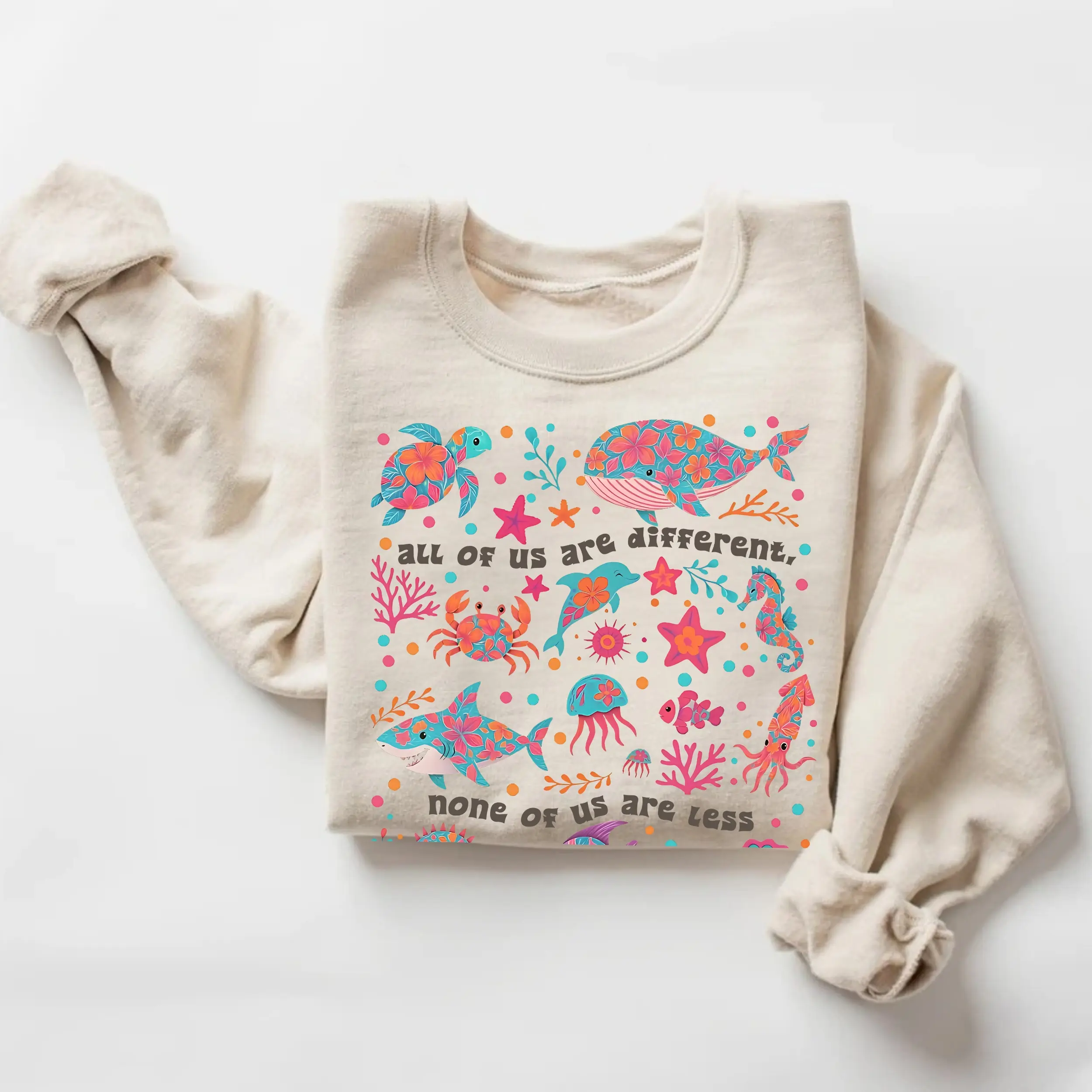 Gildan Autism Inclusion Sweatshirt, Neurodivergent All of Us Are Different Crewneck, Summer Special Education Teacher Tee, Gift for Teachers