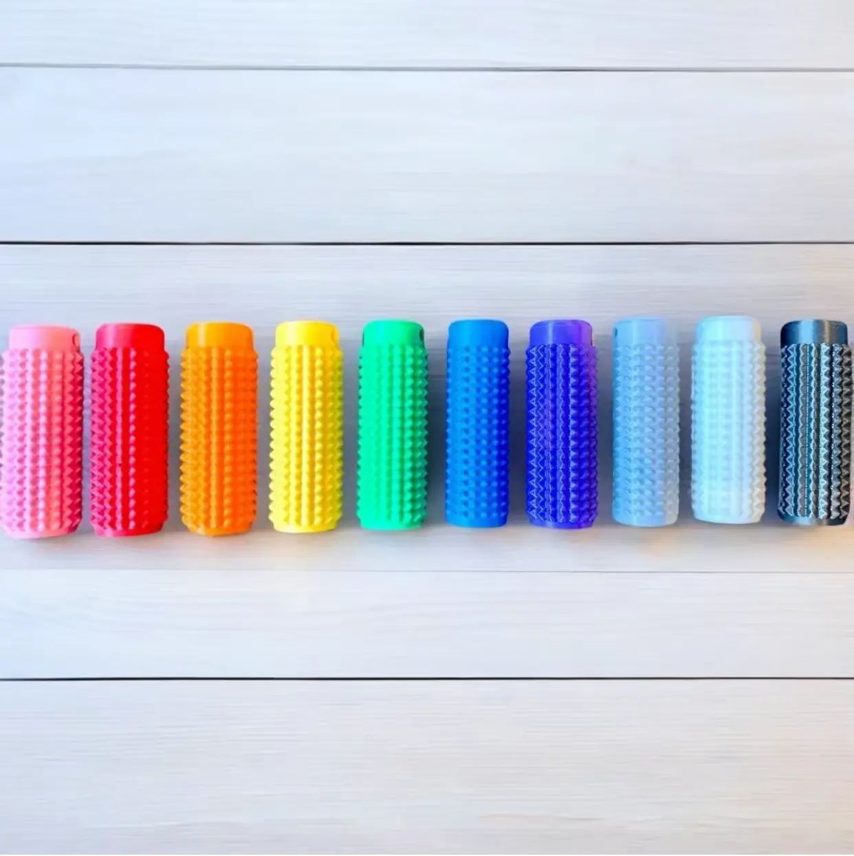 Vibrant Spiky Fidget Stick Keychain - Squishy Silicone Stim Tool for Anxiety & Stress Relief - Portable Sensory Roller for On-the-Go Impulse Control, Squishy Maker