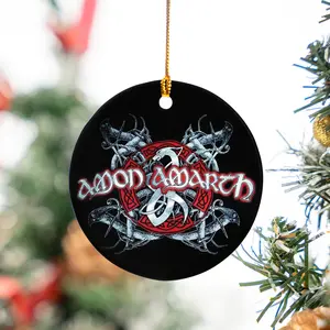 Amon Amarth ceramic and acrylic ornament, Christmas tree decor, Rock band Xmas gift 4