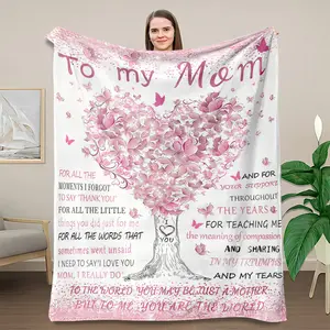 Blanket Gifts for Mom Birthday, Mom BirthdayGifts from Daughter Son, Mothers Gift for Christmas Valentine's Day Thanksgiving Day,Mothers Day, Moms Gift,ideas Flannel ThrowBlanket Options for Family Members