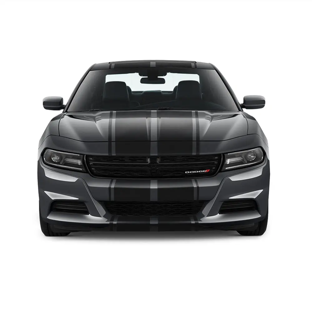 Dual 10" Racing Stripes with Pins Self Healing Vinyl fits Dodge Charger 2011 to 2022
