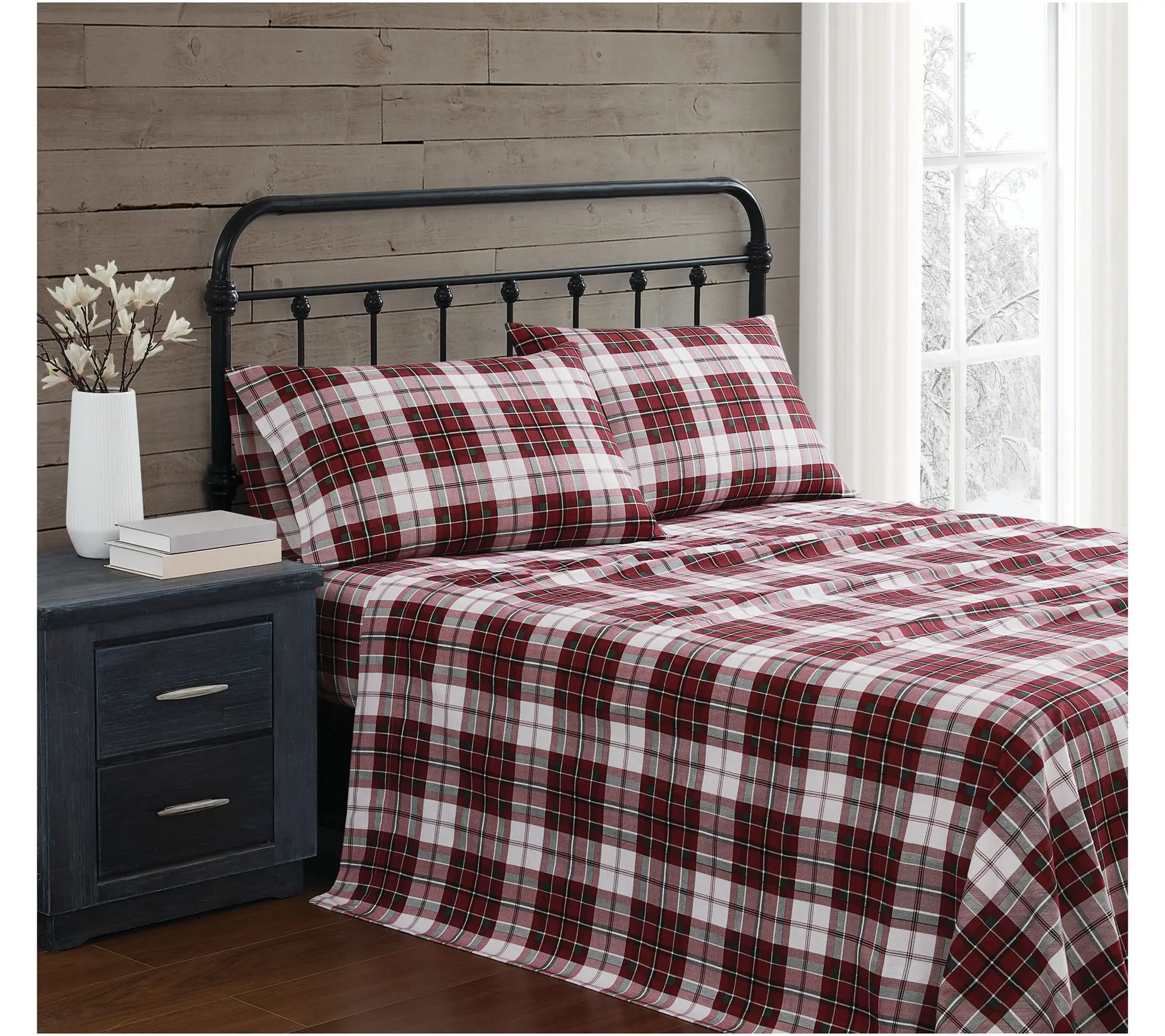 Truly Soft Holiday Plaid King Flannel Sheet Set Truly Soft Holiday Plaid King Flannel Sheet Set