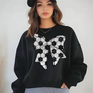 Soccer bow T-Shirt or Crewneck Sweatshirt love casual comfortable super soft rel