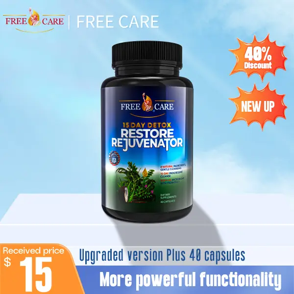 FREECARE Colon 15 Day Cleanse Dietary Supplement, Advanced Gut Fiber Certo Detox for Women & Men, Relieves Constipation & Reduces Bloating with Cascara Sagrada, Psyllium Husk & Senna Leaf, Non-GMO, 40 Capsules, 2 Daily Probiotic