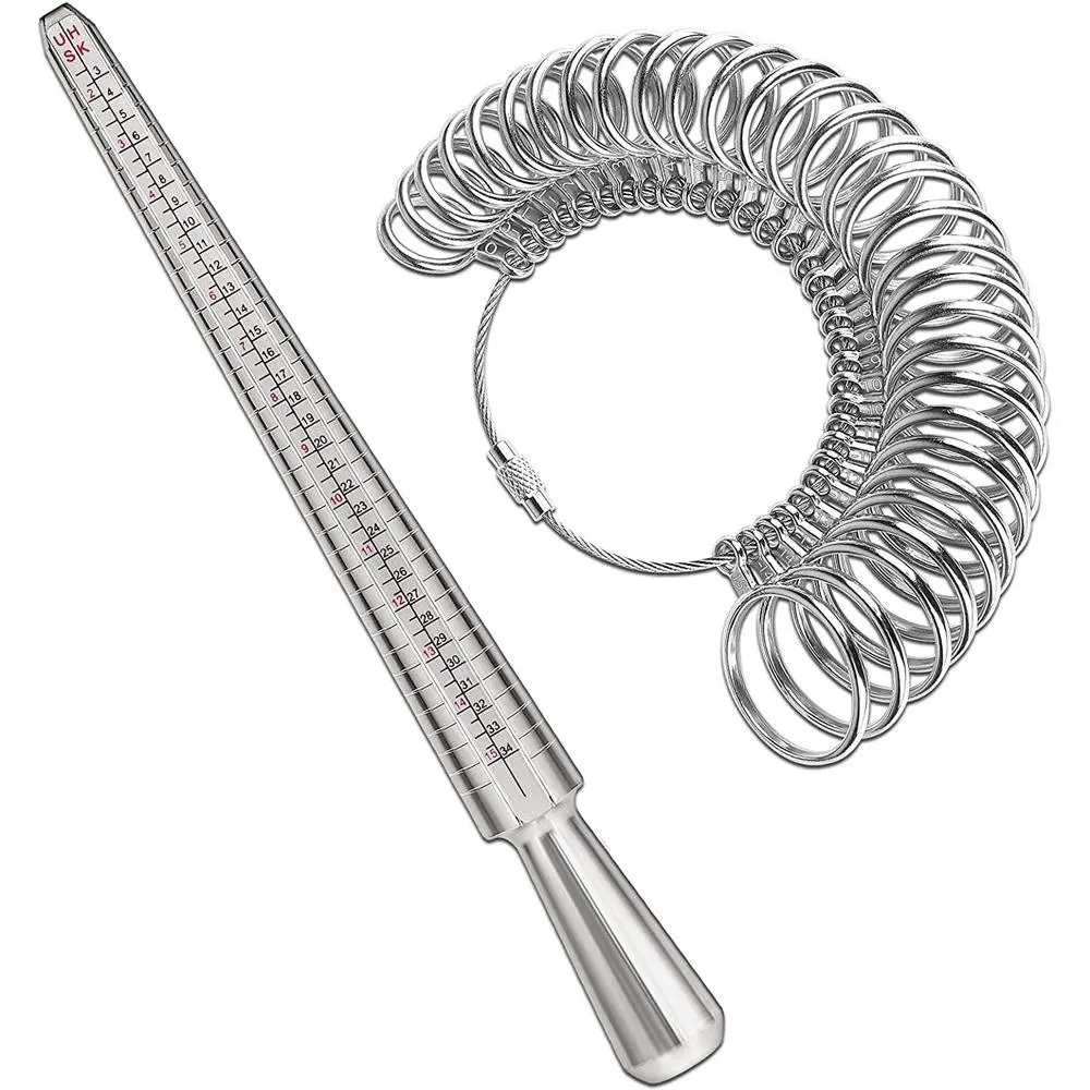 Hkus Ring Sizer Set, Accurate Measurement Tool for Rings & Fingers, Essential Jewelry Accessory, Ideal Gift for Women, Jewellery